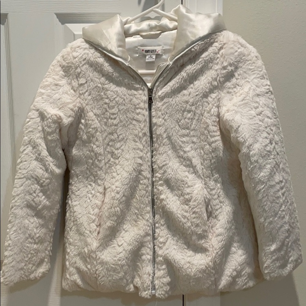 Faux fur kids coat